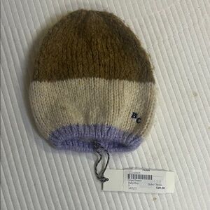 Bobo Choses Brown, Cream, and Purple Knit Hat